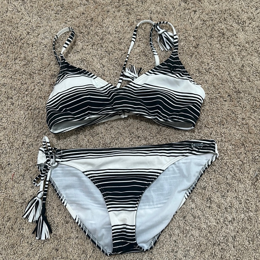 black and white bikini